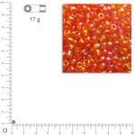 Rocailles transparentes lustrées - Orange - Ø 2,6 mm x 17 g