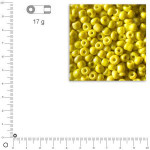 Rocailles opaques lustrées - Jaune - Ø 2,6 mm x 17 g