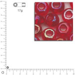 Perles de rocaille 2 mm transparentes lustrées - Rouge vin lustré