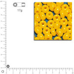 Perles de rocaille indiennes 4,5 mm - Jaune