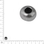 Perle en métal argent ø 8 mm - 5 pièces