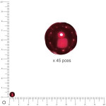 Perles en verre Renaissance 6 mm - Rouge