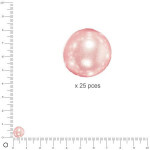 Perles Renaissance - Rosé - Ø 8 mm x 25 pces