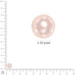 Perles Renaissance - Rose poudré - Ø 8 mm x 25 pces