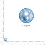 Perles en verre Renaissance 8 mm - Bleu azur