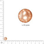 Perles Renaissance - Cachemire - Ø 8 mm  x 25 pces