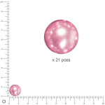 Perles Renaissance - Orchidée - Ø 12 mm  x 21 pces