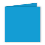 Carte Double faire part Pollen 210g 160 x 160 mm par 25 - Bleu Turquoise