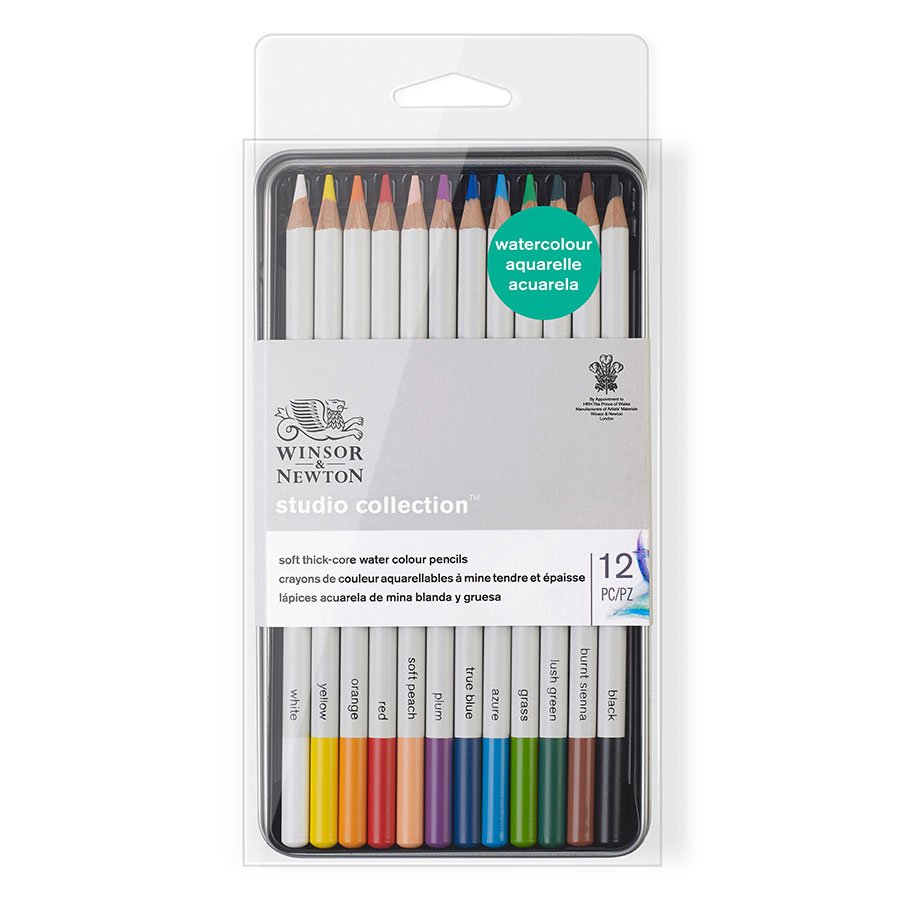 Crayon de couleur Studio Aquarellable Boîte métal de 12 Rougier&Plé
