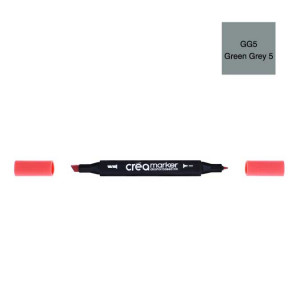 Marqueur double-pointe à encre à base d'alcool Créamarker - GG5 - Gris Vert 5
