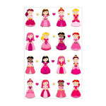 Stickers 3D Cooky princesses II x 16