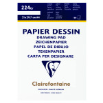 Bloc de papier dessin 224 g/m² grain fin - 24 x 32 cm