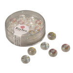 Perles en verre transparentes à grand trou 9 mm x 14 pces - Arc en ciel