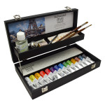 Peinture à l'huile fine Rive Gauche Coffret bois noir 14 x 40 ml