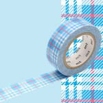 Masking Tape 1P Tartan écossais bleu 15 mm x 10 m