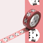 Masking Tape Papier tigre rose 15 mm x 7 m