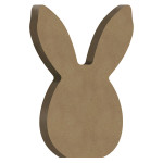 Support en médium Lapin uf 6,9 x 11 cm